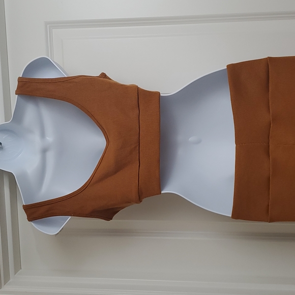 Rib Crop Tops and Leggings Set - Picture 3 of 3